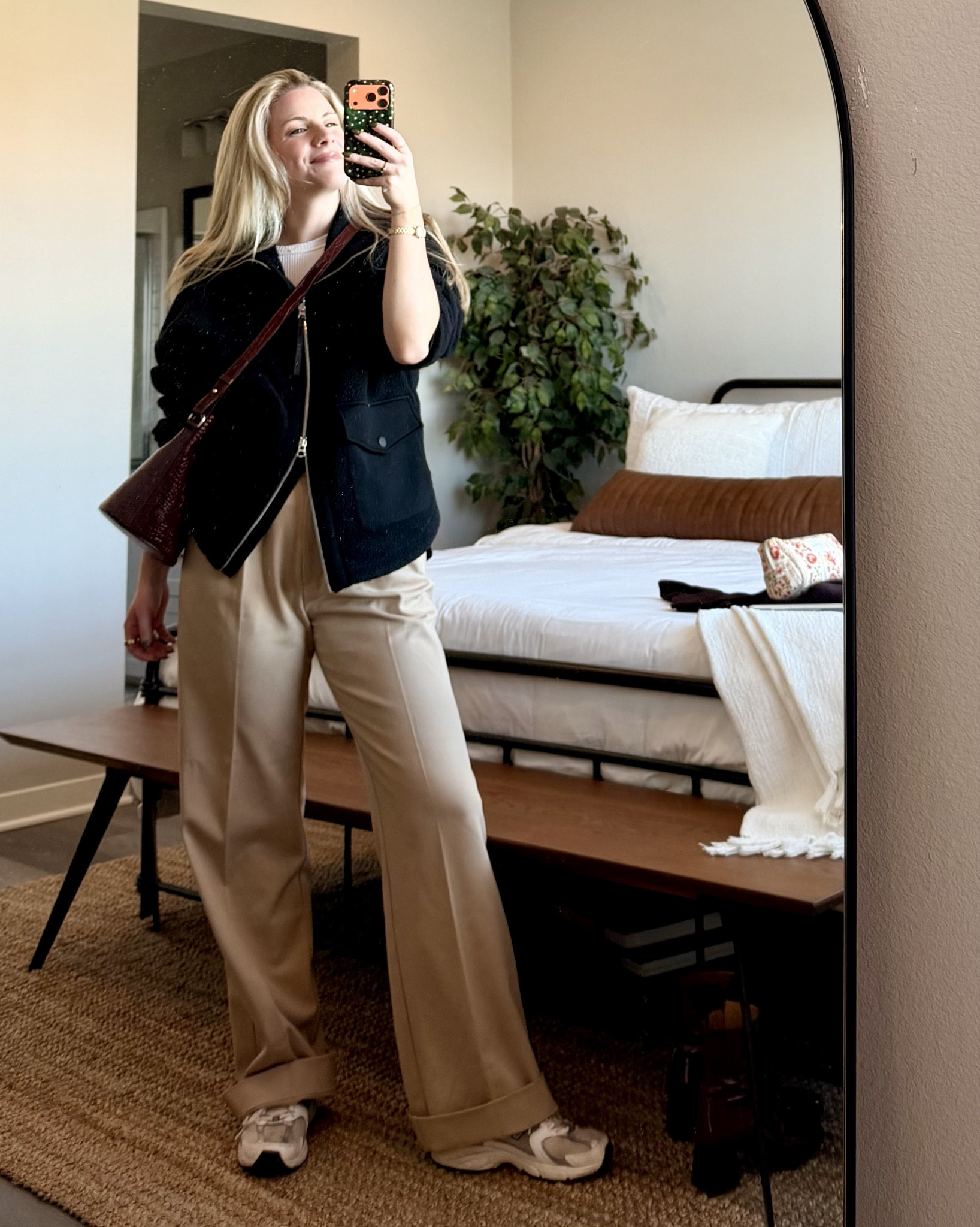 chic casual uniform 🤍 favorite daughter trousers + a crisp white tee + the coziest black sherpa zip-up (two-way zip… obsessed). paired with my sezane farrow bag + new balance sneakers for an effortless everyday look.

#falloutfit #quietluxury #effortlesschic #favoritepants #chiccasual #ootdfashion #neutralstyle #fallstyleinspo #capsulewardrobe #minimalstyle #timelessfashion #sezanefarrowbag #falluniform #elevatedbasics #streetstylevibes #cozyoutfits

#LTKSeasonal #LTKWorkwear #LTKStyleTip


#LTKSeasonal #LTKootd #LTKActive