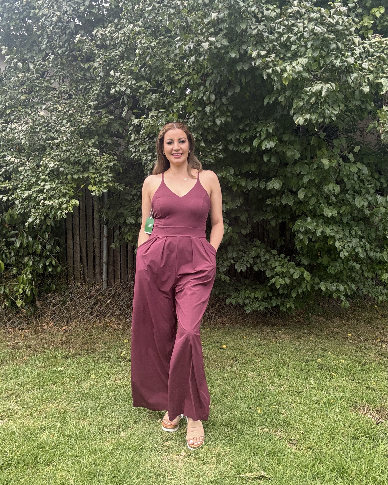 Breezeful™ Backless Side Invisible Zipper Pocket Wide Leg Quick Dry Resort Slip Jumpsuit.
Size:M

#LTKStyleTip #LTKBeauty #LTKSeasonal