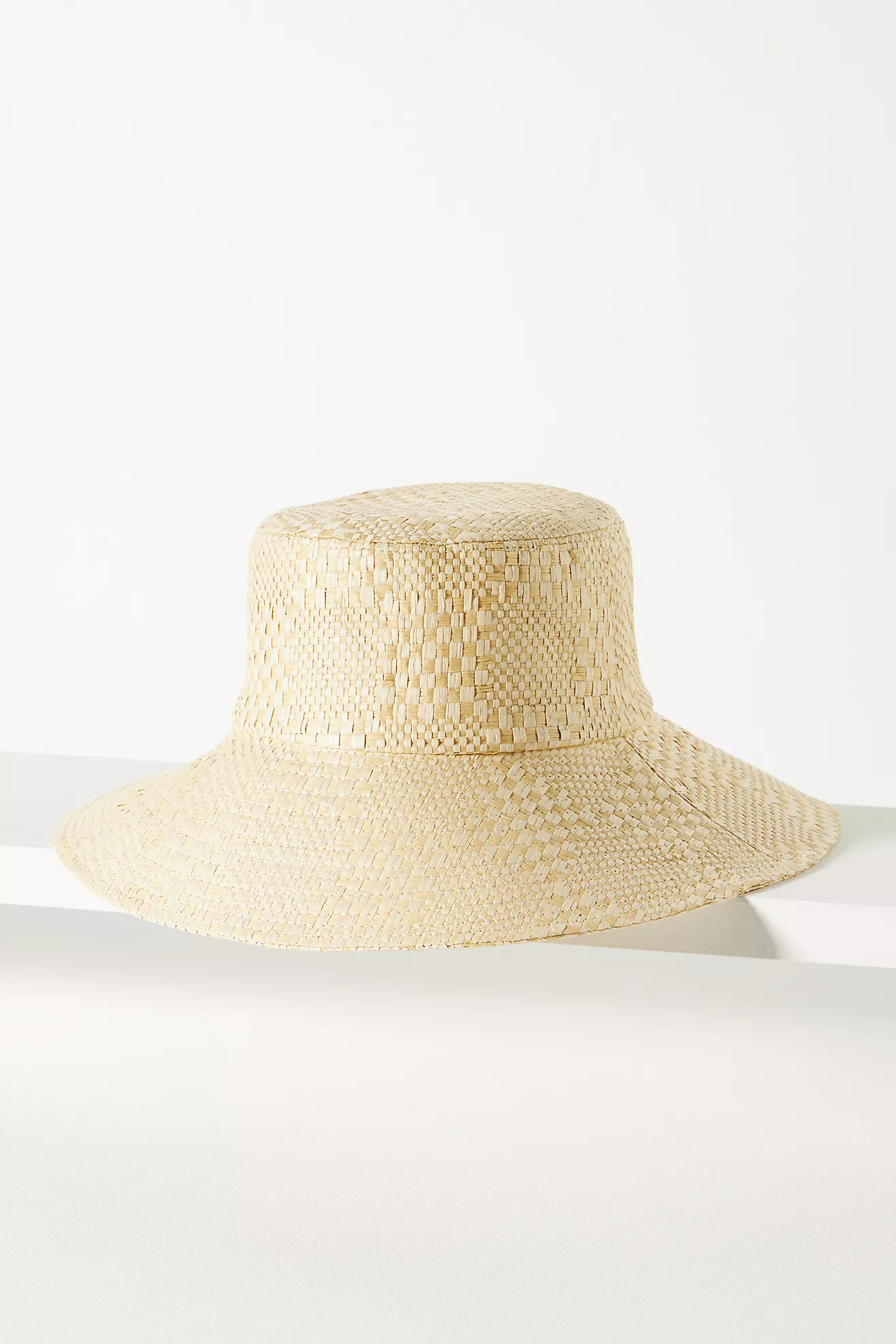 San Diego Hat Co. Checkered Straw Bucket Hat | Anthropologie (US)