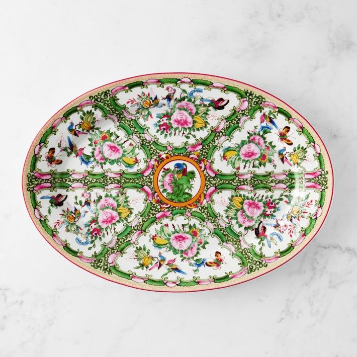 Famille Rose Section Oval Platter | Williams-Sonoma
