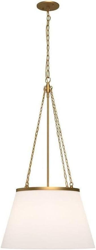 Alora Mood PD544517AGWL Speakeasy Pendant, Aged Gold/White Linen | Amazon (US)
