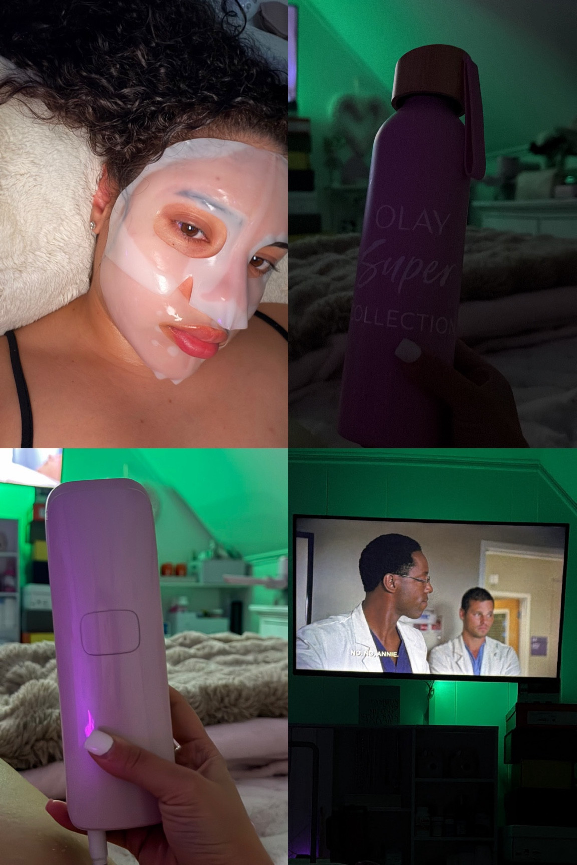 Sunday night routine body fully moisturized, collagen face mask, water, at home laser hair removal, and my fav show! 

#LTKBeauty #LTKselfcare