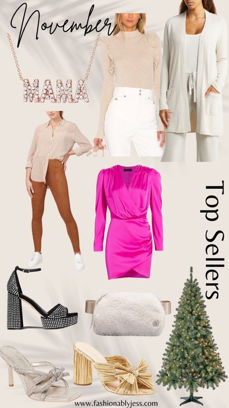 Absolutely loving November’s top sellers! Shop this beautiful dress, Christmas tree, Lululemon belt bag, and more! 

#LTKstyletip #LTKHoliday #LTKGiftGuide