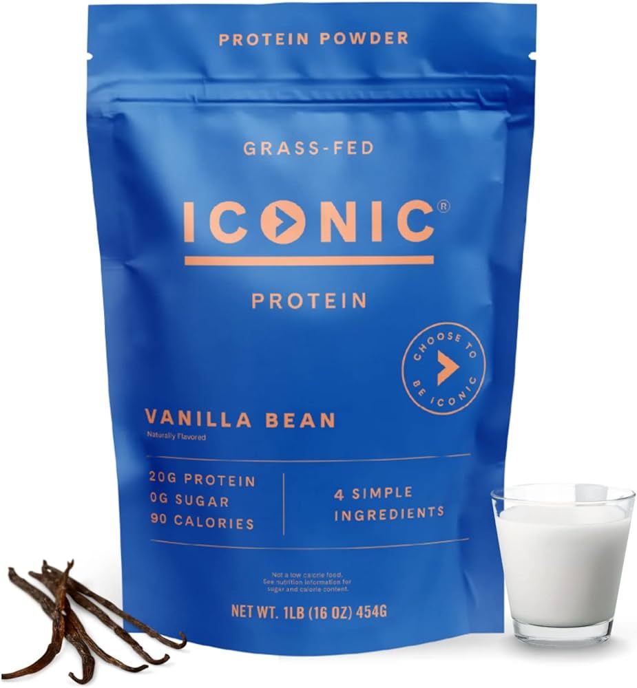 ICONIC Protein Powder, Vanilla Bean - Sugar Free, Low Carb Protein Powder - Lactose Free, Gluten ... | Amazon (US)
