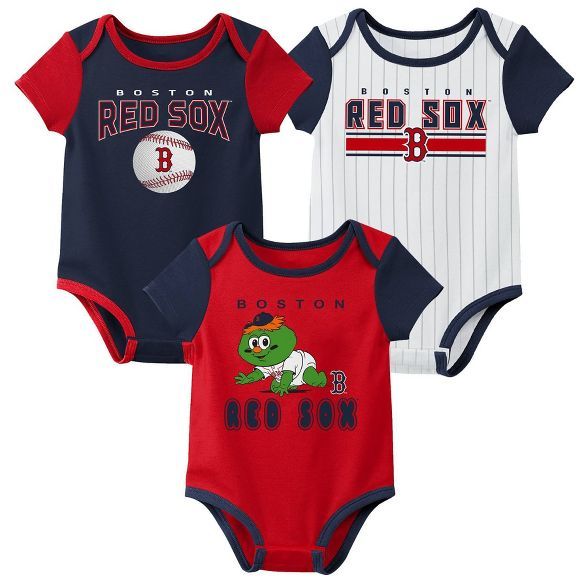 MLB Boston Red Sox Baby Boys' 3pk Bodysuit Set | Target