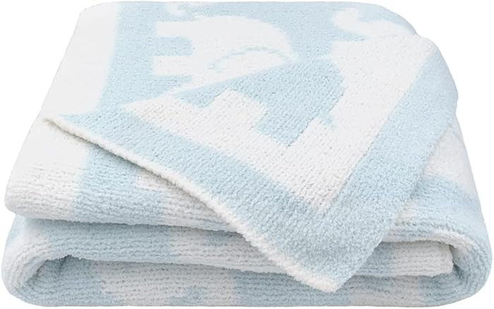 Living Textiles Chenille Baby Blanket - Blue Elephant Ultra Soft, Thick, and Versatile | Warm Bla... | Amazon (US)