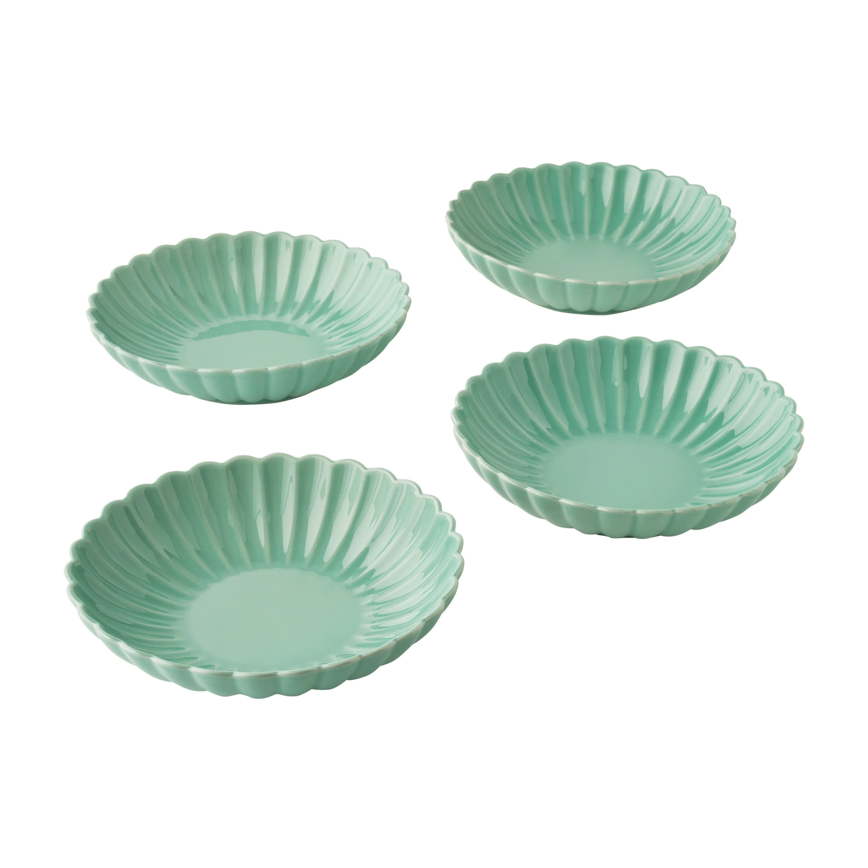The Pioneer Woman Colette Stoneware Dinner Bowls, Green, Set of 4 | Walmart (US)