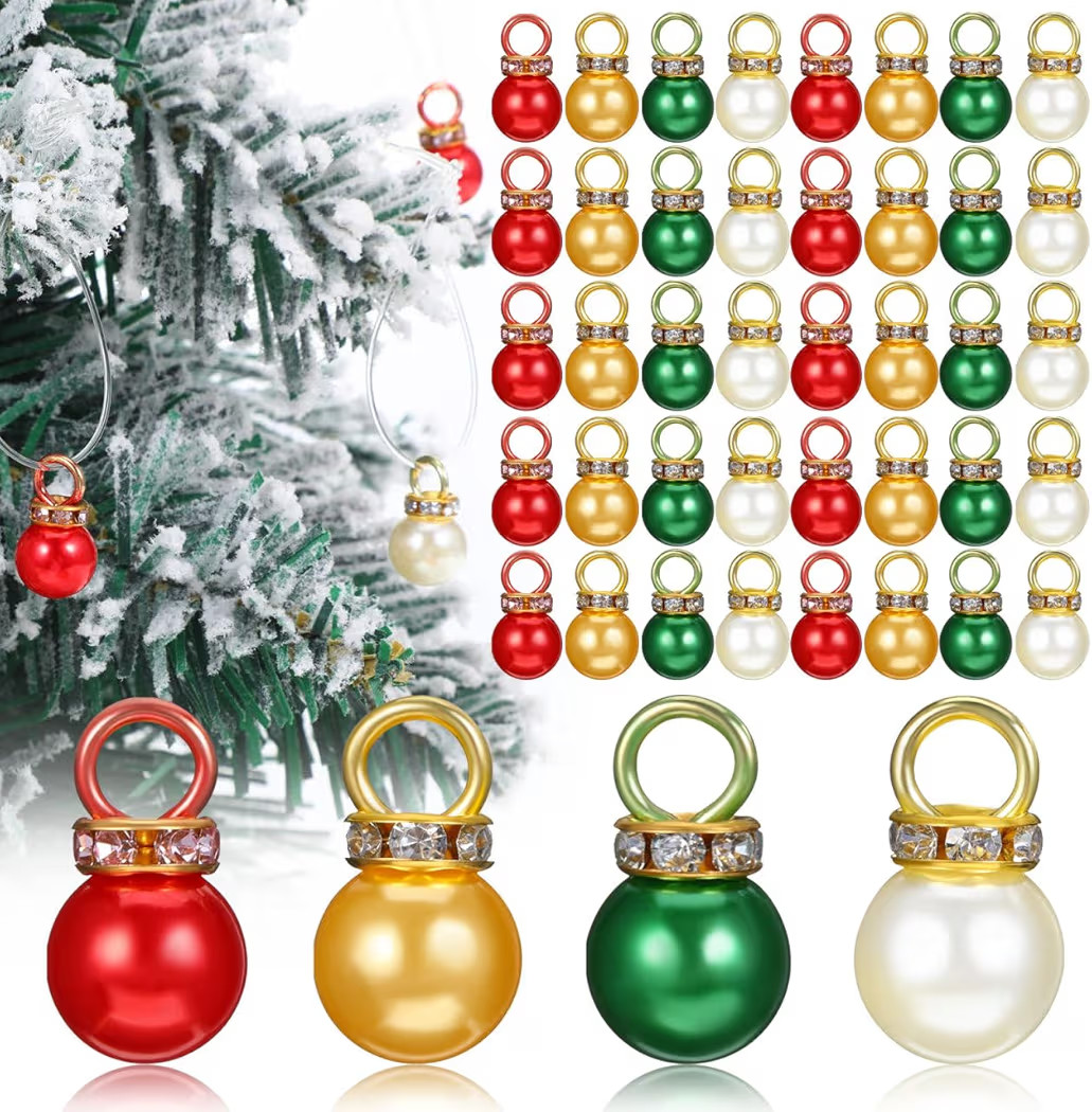 Baluue 200pcs Christmas Mini Balls Ornaments 10mm Multicolour Miniature Glitter Balls Xmas Tree H... | Amazon (US)