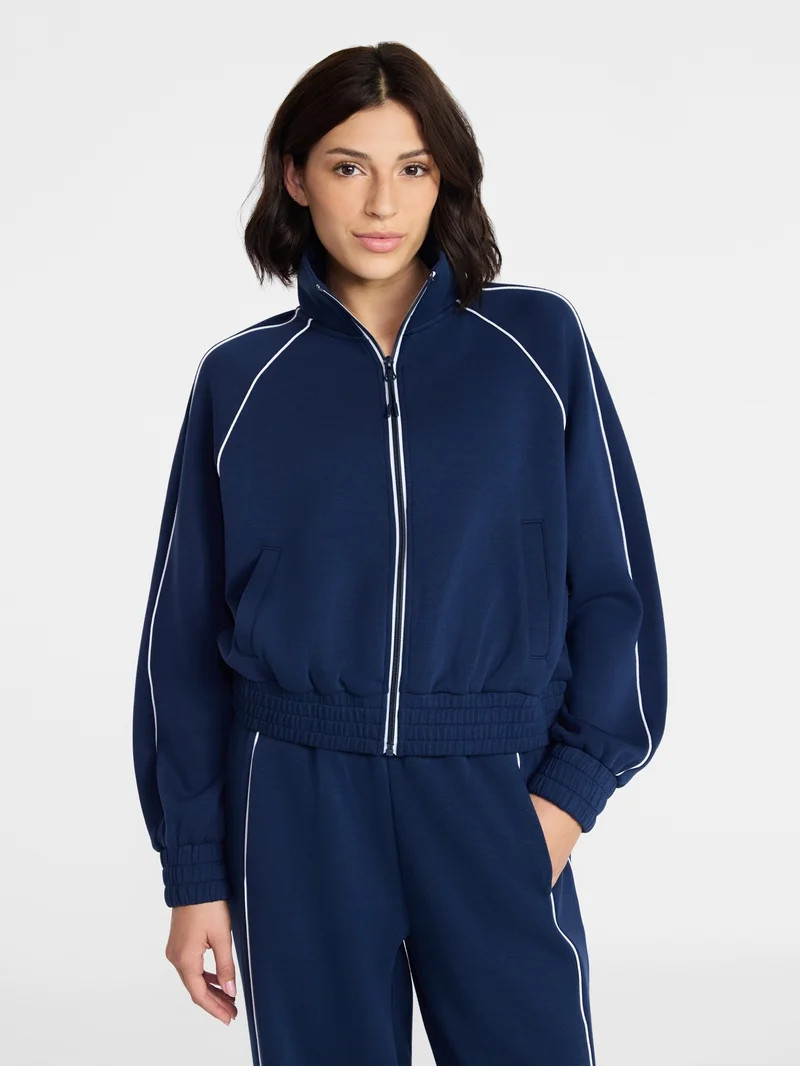 Avia Women's ScubaKnit Track Jacket, Sizes XS-XXXL | Walmart (US)