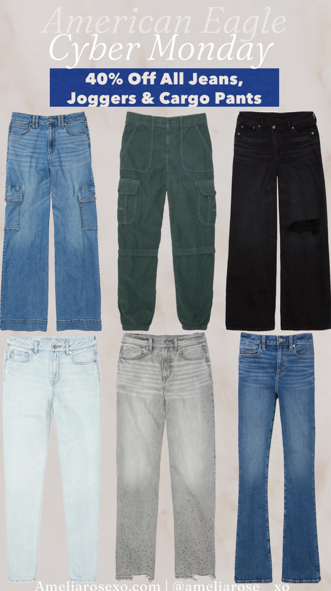 40% off all jeans, joggers, and cargos at American Eagle!! Great teen gift 👌 

#LTKfindsunder50 #LTKCyberWeek #LTKGiftGuide