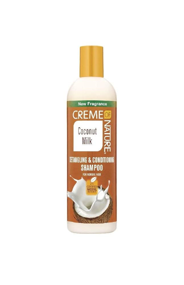 Shampoo with Coconut Milk by Creme of Nature, Detangling and Conditioning Formula for Normal Hair, 12 Fl Oz | Amazon (US)