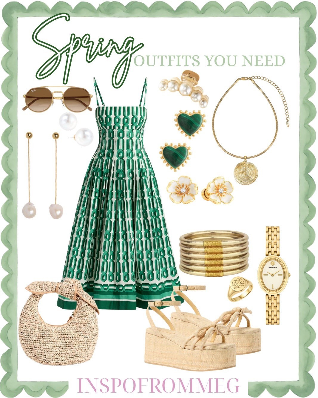 Follow my LTK @InspoFromMeg!!! To shop this post & more!

SPRING OUTFIT INSPO 🌿👗 spring outfits 2026, green dress outfit, preppy spring style, coastal grandma outfits, feminine spring outfits, vacation outfits beach, brunch outfit ideas, easter dress women, easter outfits women, garden party dress, resort wear outfit, statement accessories, gold jewelry stack, pearl jewelry, heart earrings, floral earrings, pendant necklace, straw bag outfit, woven bag, platform sandals outfit, neutral heels spring, elevated casual outfits, chic spring style, classic feminine style, SEC style outfits, bama style outfits, University of Alabama style, sorority style, rush outfits, bid day outfit, LTK spring outfits

#LTKU #LTKootd #LTKgrwm