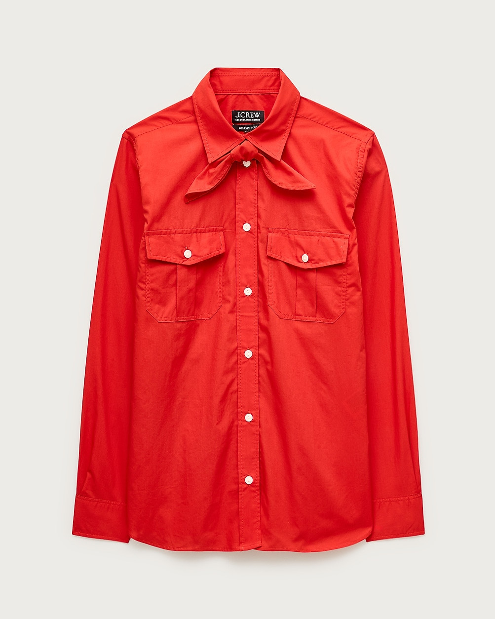 Jules classic-fit tie-neck shirt | J. Crew US