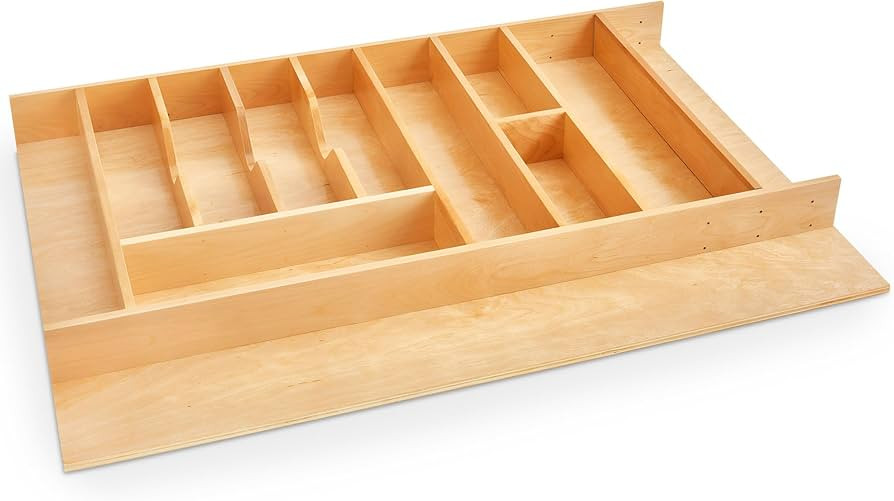 Rev-A-Shelf Trim-to-Fit Silverware Drawer Organizer For Kitchen Utensils, Cutlery Cabinet Storage... | Amazon (US)