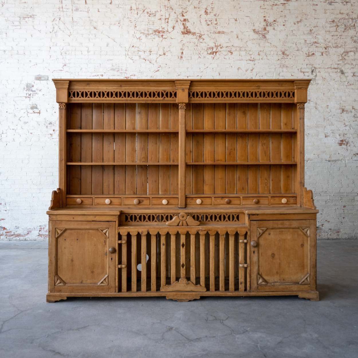 Antique Irish Pine Cabinet with Chicken Coop | Magnolia