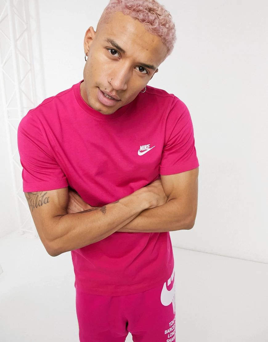 Nike Club t-shirt in pink | ASOS (Global)