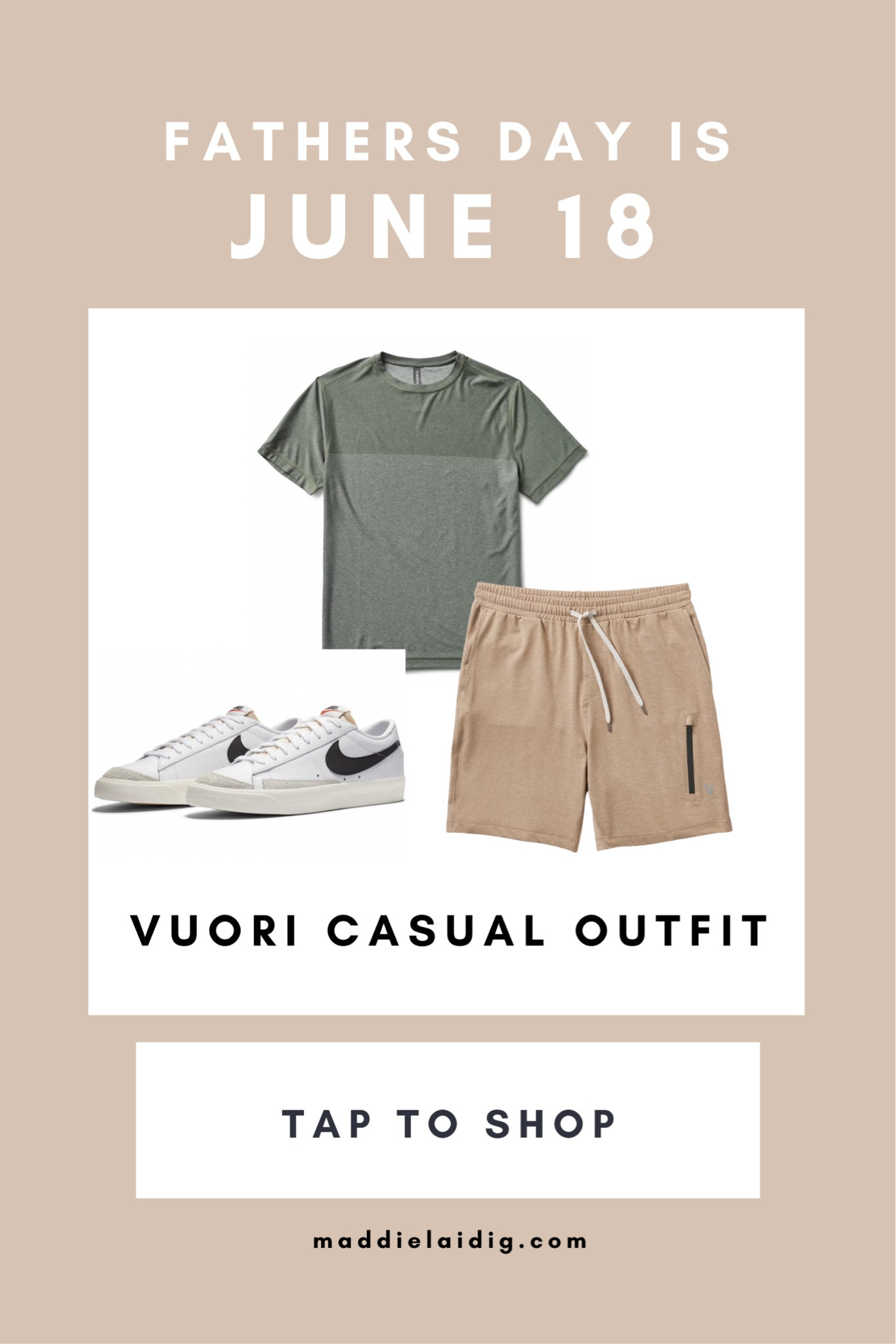 Vuori casual Mens outfit idea for Father’s Day gift! #vuori #nikeblazer #giftguide #fathersday #mensoutfit #men 

#LTKmens #LTKGiftGuide #LTKFind