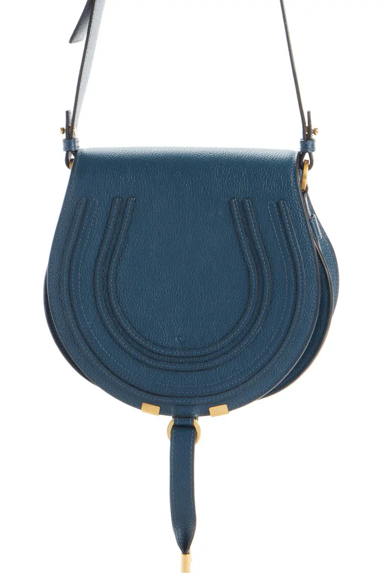 Chloé Large Marcie Leather Crossbody Bag in Cement Pink at Nordstrom | Nordstrom