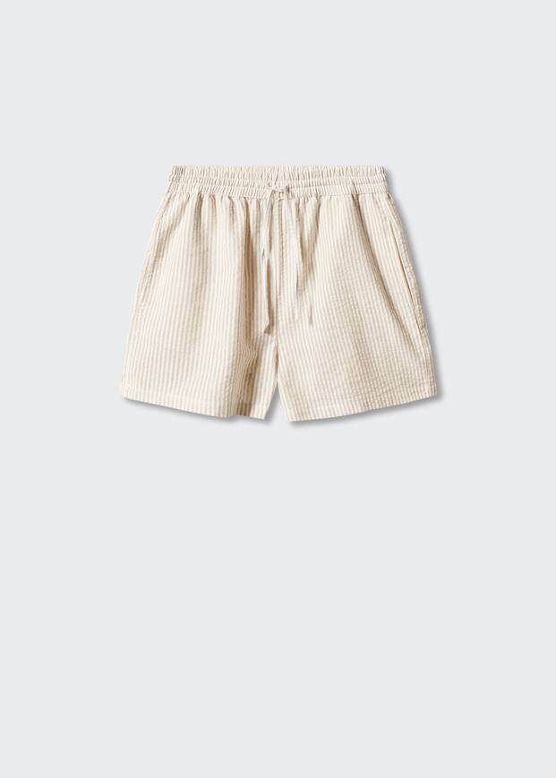 Striped cotton short pyjamas -  Women | Mango United Kingdom | MANGO (UK)