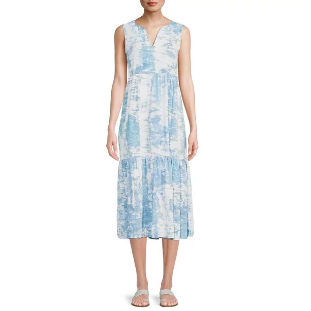beachlunchlounge Women's Sleeveless Tiered Printed Dress | Walmart (US)