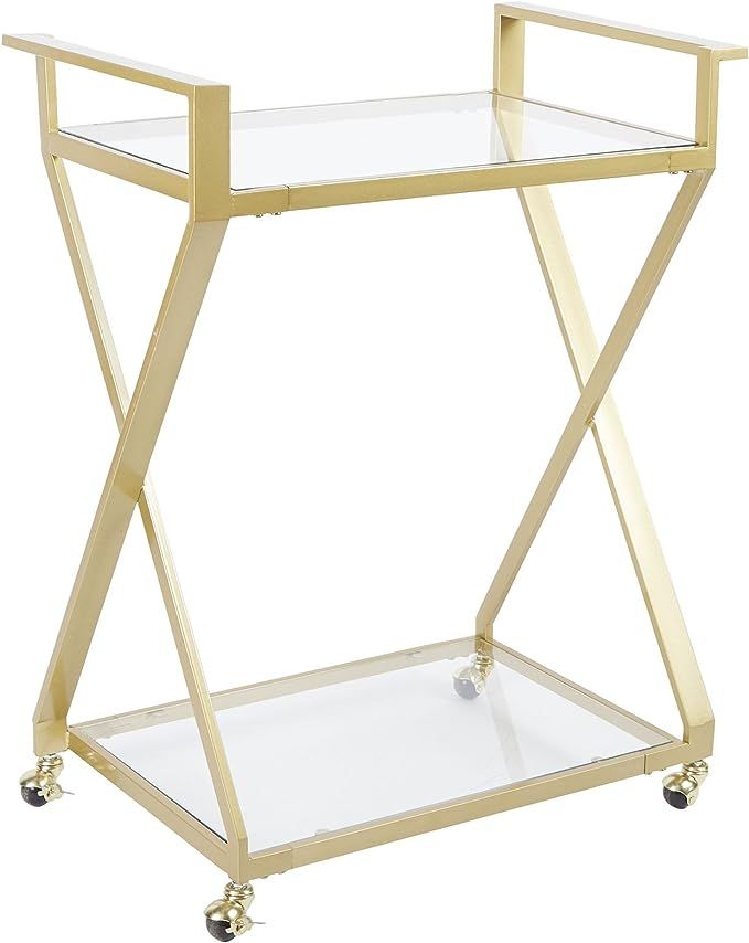 Silverwood Serving Cart, 16 L X 26 W X 34 H In In, Gold | Amazon (US)