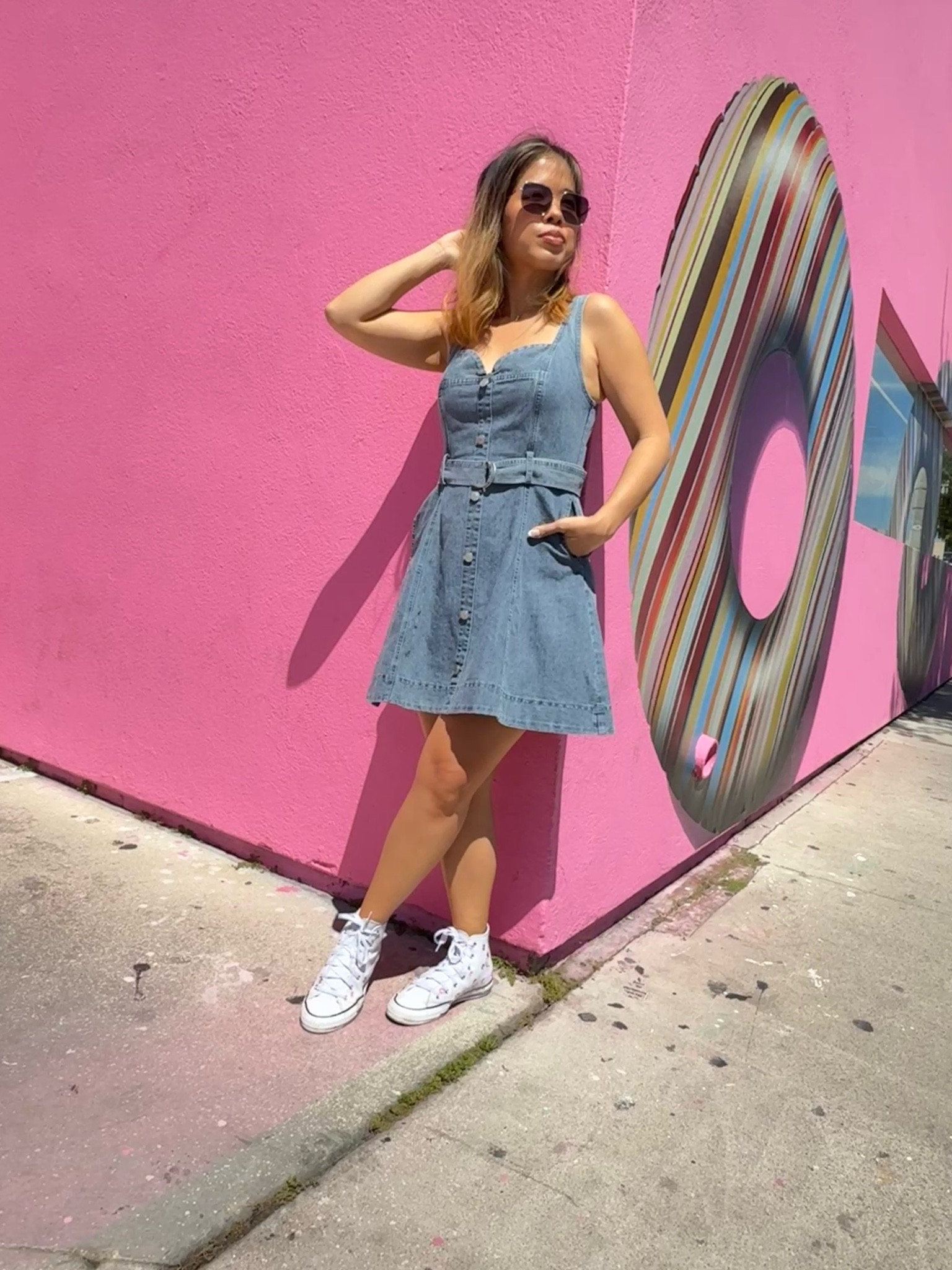 Vici has a pink version of this dress. It’s so cute. Made out of cotton vs denim 

Wearing a size small

Dress
Belted dress
Western style


#LTKgrwm #LTKSaleAlert #LTKootd