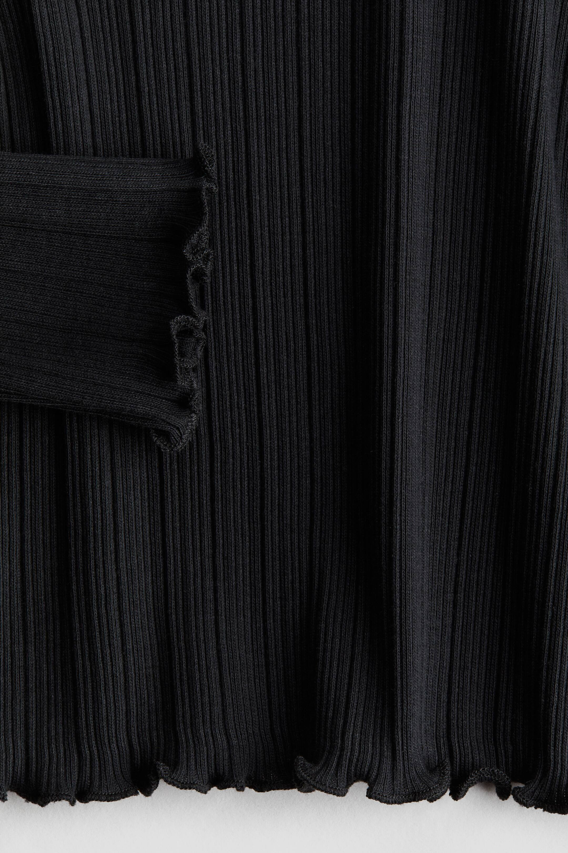 Ribbed Top with Overlocked Trim | H&M (US + CA)