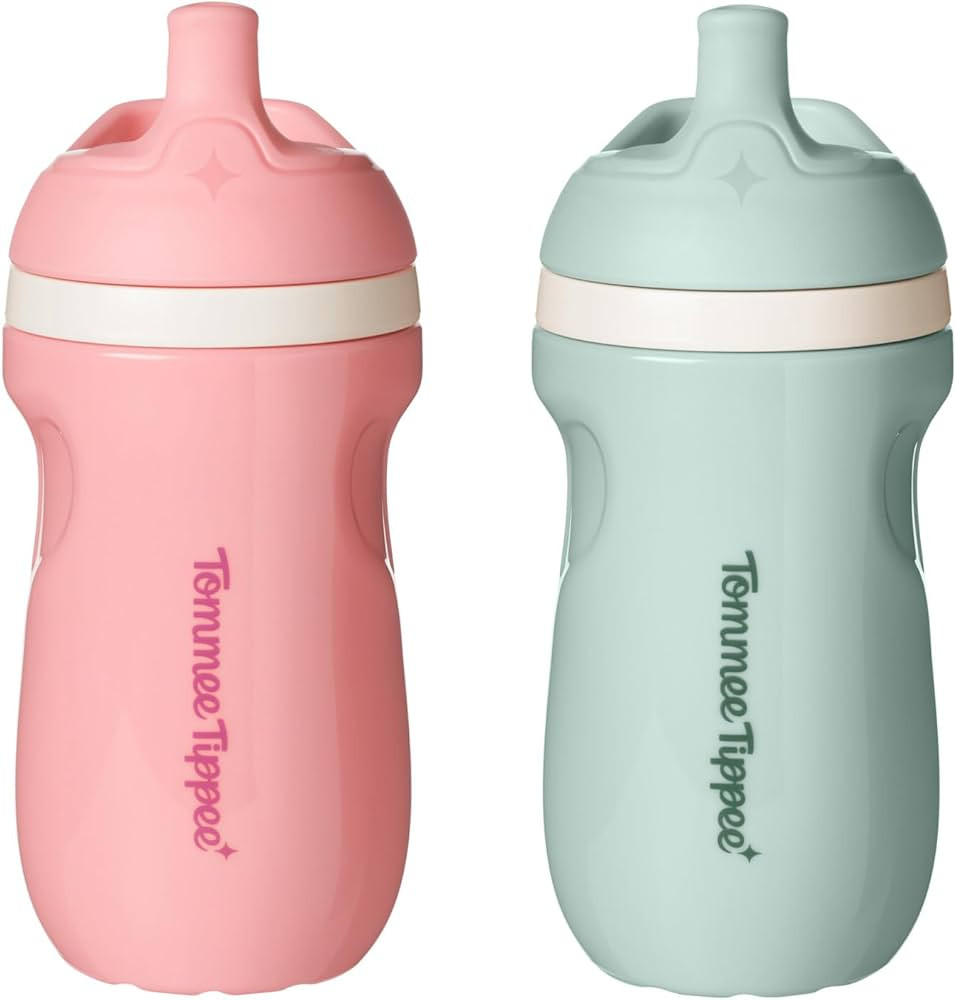 Tommee Tippee Insulated Sporty Bottle, 9oz, No Spill Toddler Water Bottle For 12 months +, Two-Pi... | Amazon (US)
