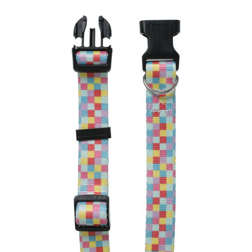 rainbow checker pet collar | Five Below