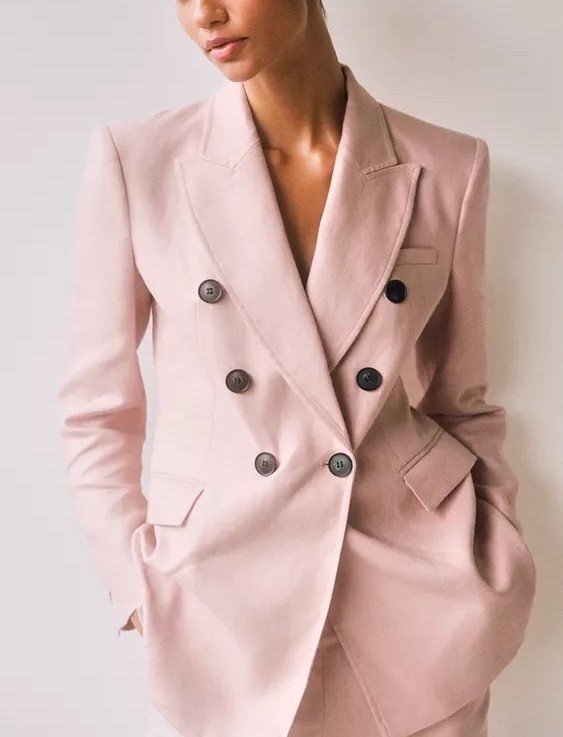Looking for a lightweight blazer for work, presentations, or your next big interview? This pink linen blazer is perfect for layering over dresses or pairing with denim for an elevated everyday look. Under $130.

Keywords: Pink linen blazer, work outfits, pink blazer, work outfit blazers, business casual, business casual looks, Zara blazers, double breasted blazer, work outfits women 

#LTKWorkwear #LTKTravel #LTKgrwm