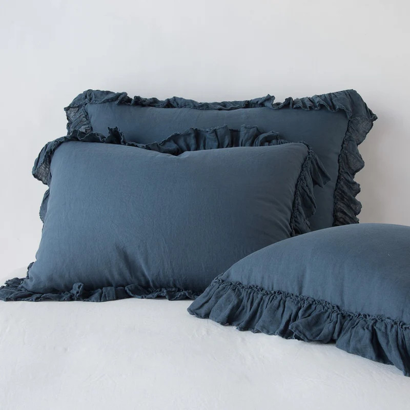 Bella Notte Linen Whisper Pillow Sham | Paynes Gray