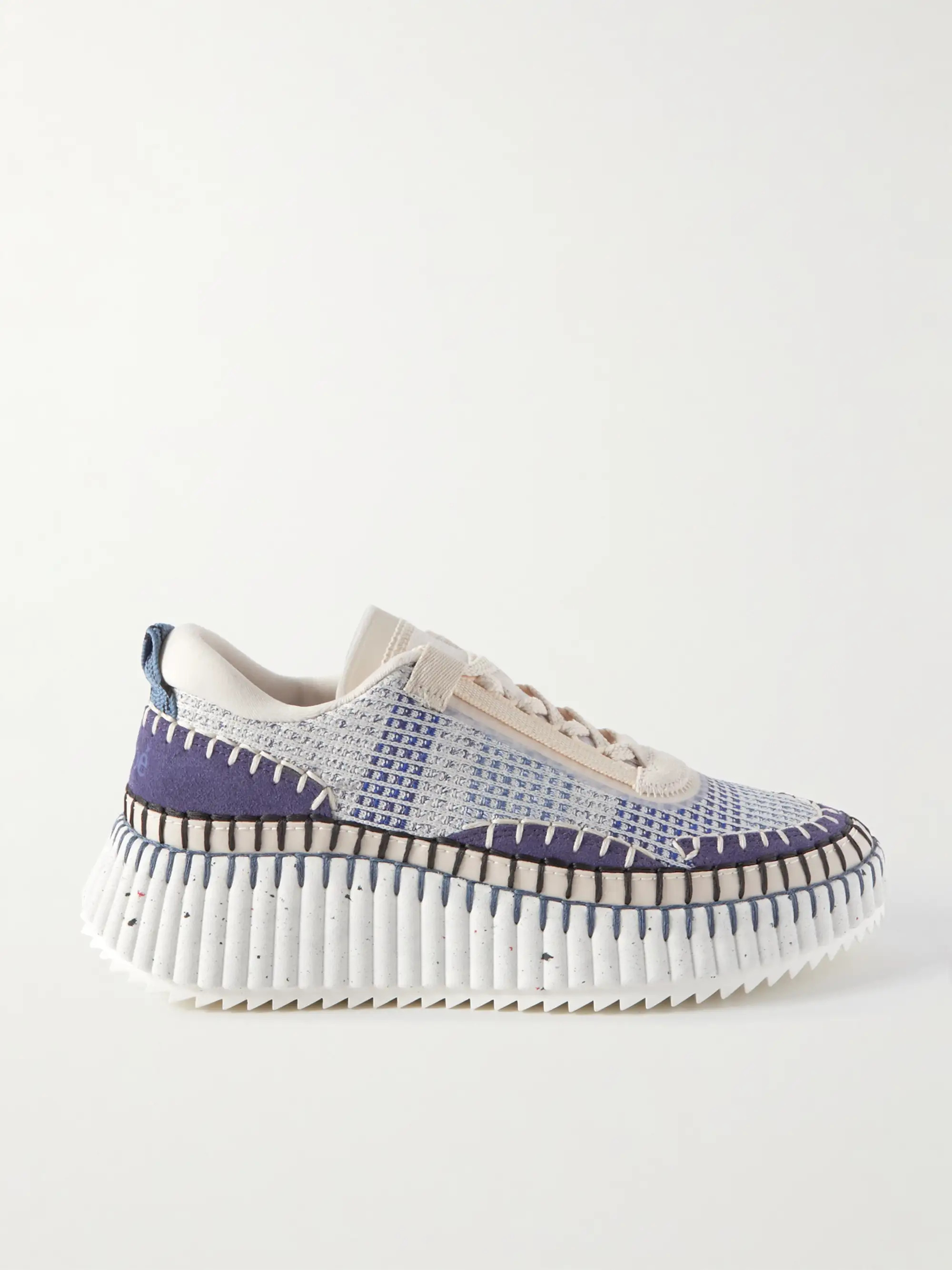 Nama embroidered suede and recycled-mesh sneakers | NET-A-PORTER (US)