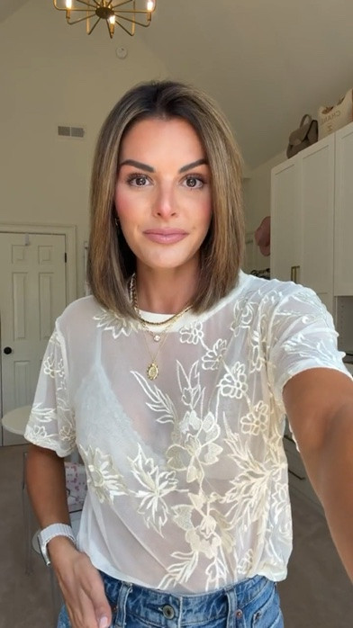 Sheer top from Amazon! Wearing it with this cute bralette that’s on sale 🤍

#LTKSaleAlert #LTKSeasonal #LTKootd