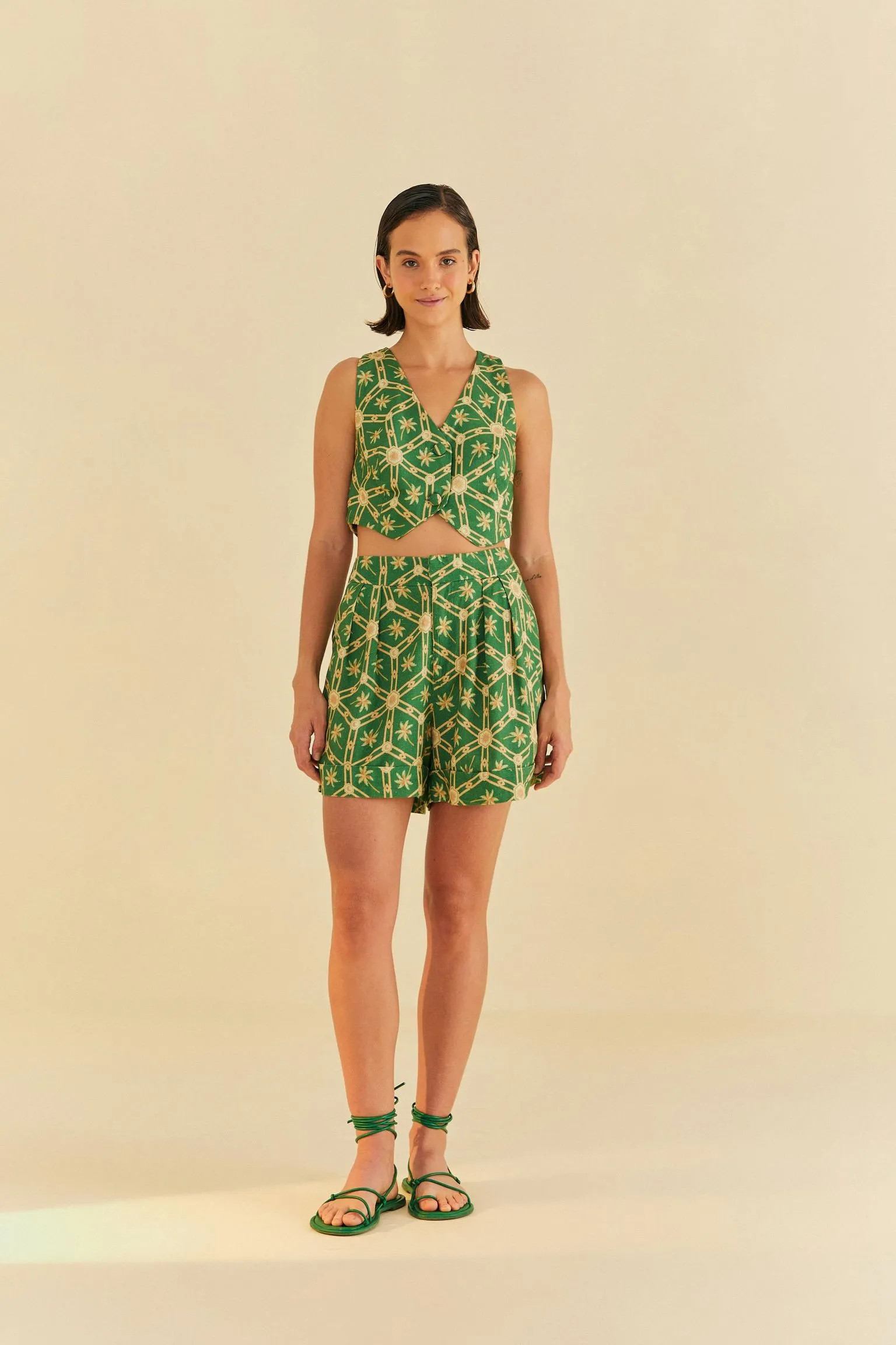 Colete Estampado Coqueirinho Gráfico | Farm Rio (BR)