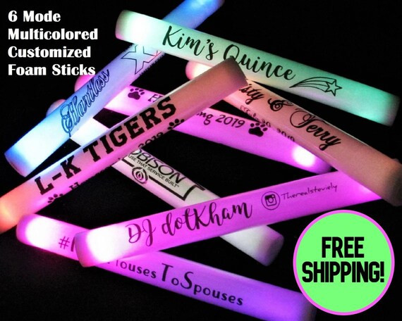 Multicolored Multiple-mode Custom LED Foam Sticks  You Pick - Etsy | Etsy (US)
