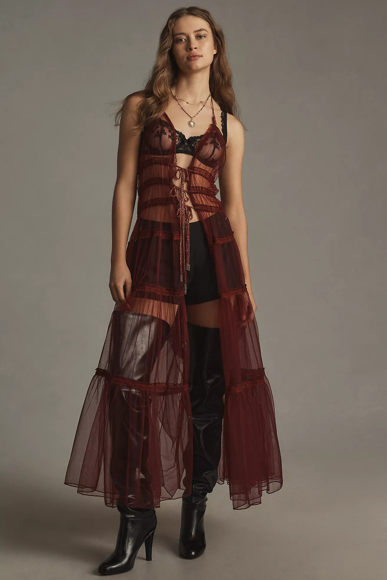 Bl-nk Sheer Tiered Tunic | Anthropologie (US)