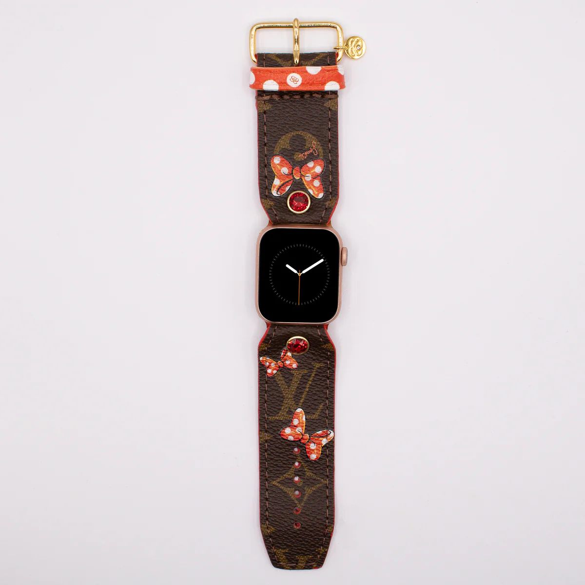 Limited Edition - Mini Bows on Upcycled LV Monogram Watchband | Spark*l
