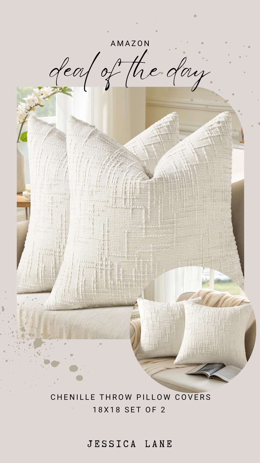Upgrade your sofa with this set of two textured chenille pillow covers. The intricate pattern adds a cozy and sophisticated touch to your living space.#homestyling #pillowcovers #interiordesign #amazonhome

#LTKSaleAlert #LTKHome #LTKSeasonal