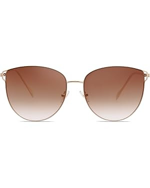 SOJOS Mirrored Flat Lens Fashion Sunglasses for Women SJ1085 | Amazon (US)