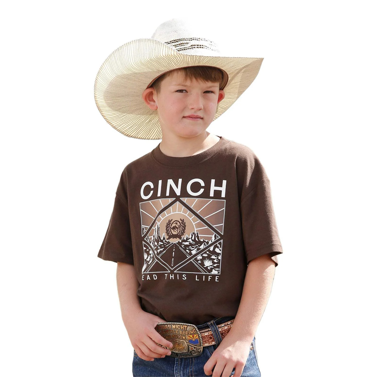 Cinch® Youth Boy's Brown Lead This Life Graphic T-Shirt MTT7670127 | Walmart (US)