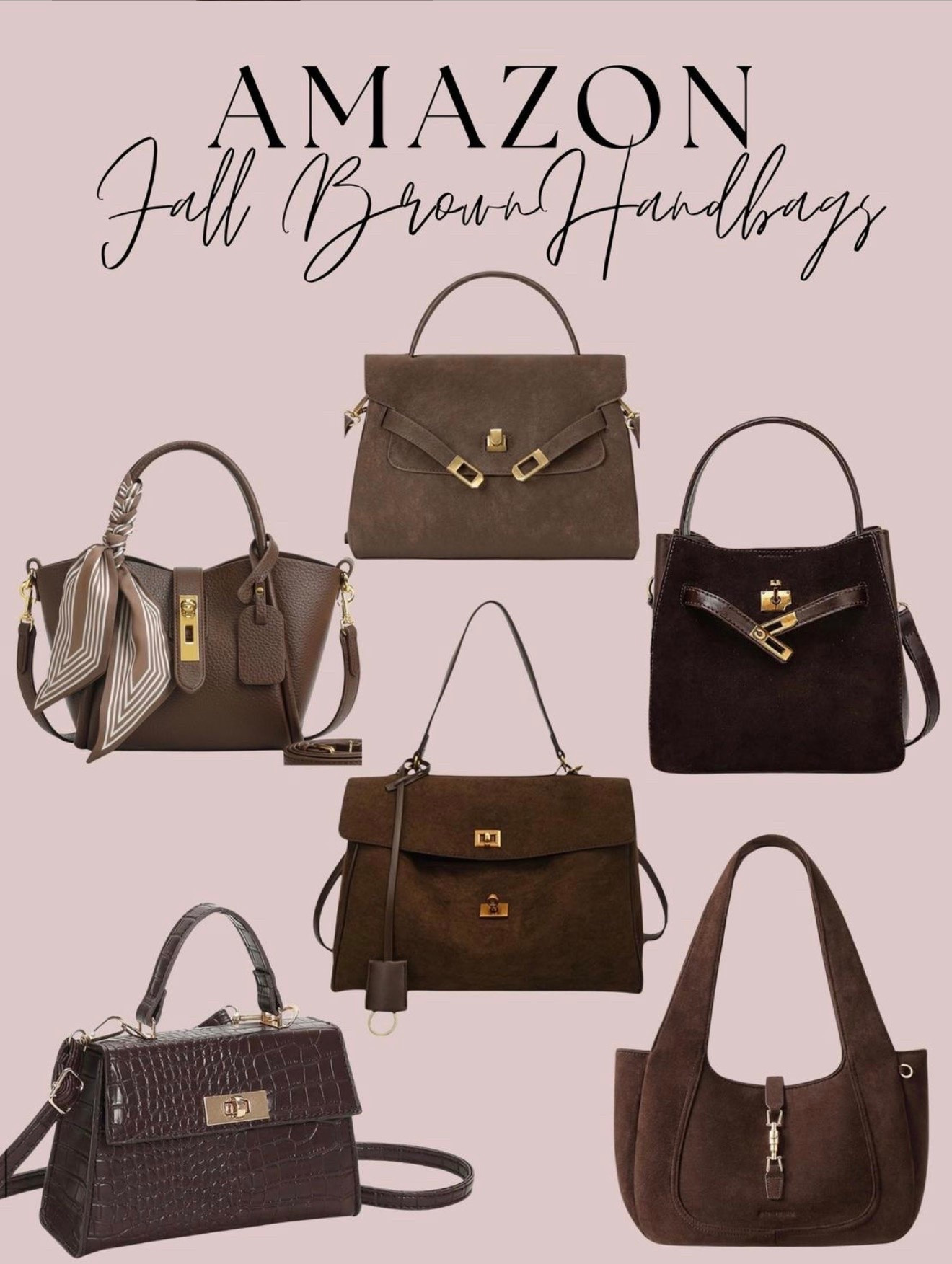 Amazon brown handbags, Amazon fall handbags, brown suede handbags, fall handbags

#LTKSeasonal #LTKTravel #LTKNYFW