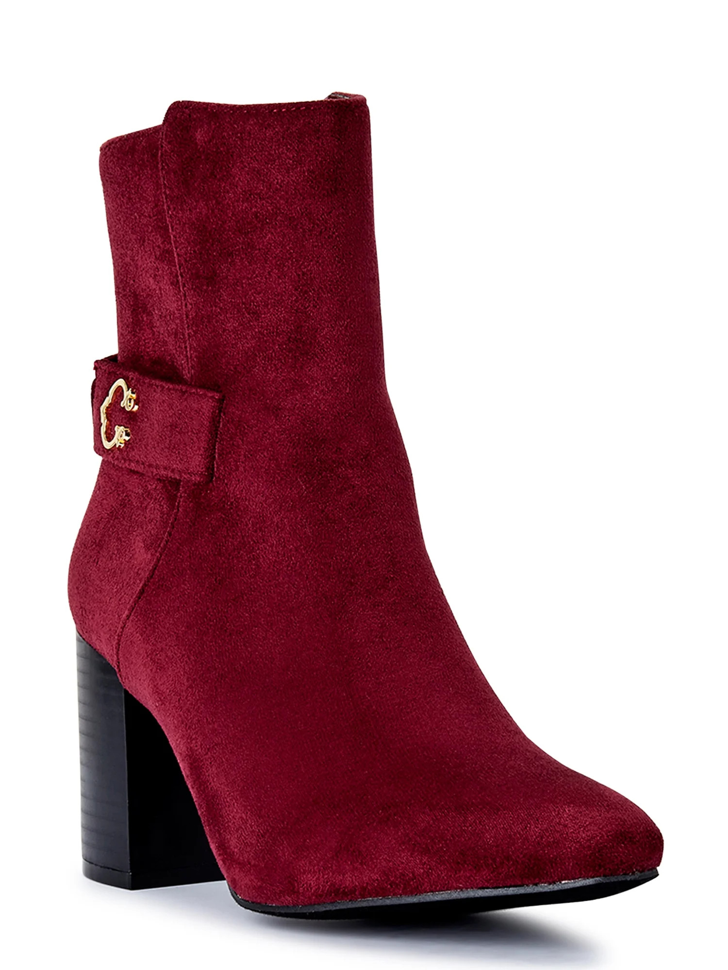 C. Wonder Women's Lailah Microsuede Heeled Booties - Walmart.com | Walmart (US)