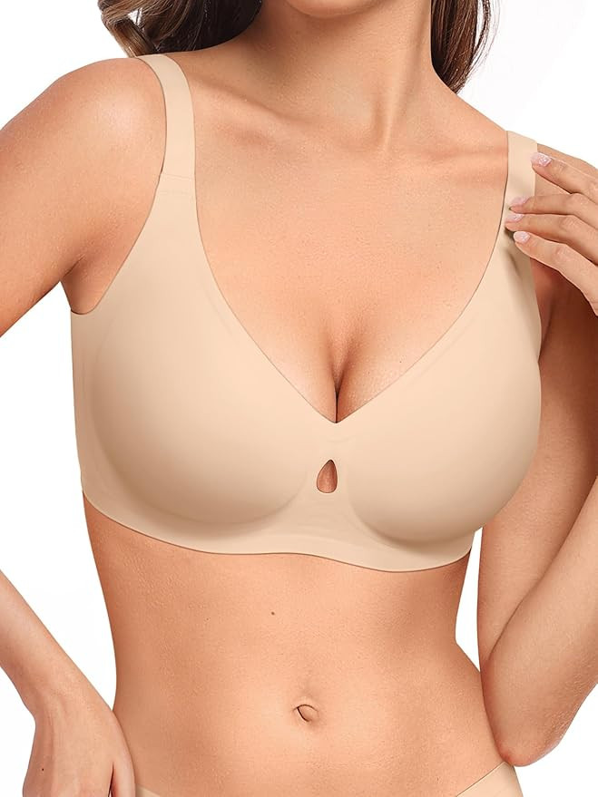 Wireless Bras for Women No Underwire Seamless Push Up Full Coverage Supportive Womens Bralettes E... | Amazon (US)