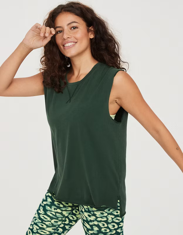 OFFLINE By Aerie Distressed Dolman Sleeve T-Shirt | Aerie