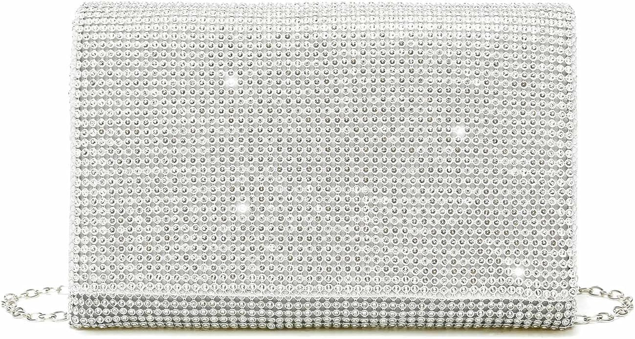 YIKOEE Rhinestone Clutch Purses for Women Glitter Evening Bag with Chain Strap | Amazon (US)