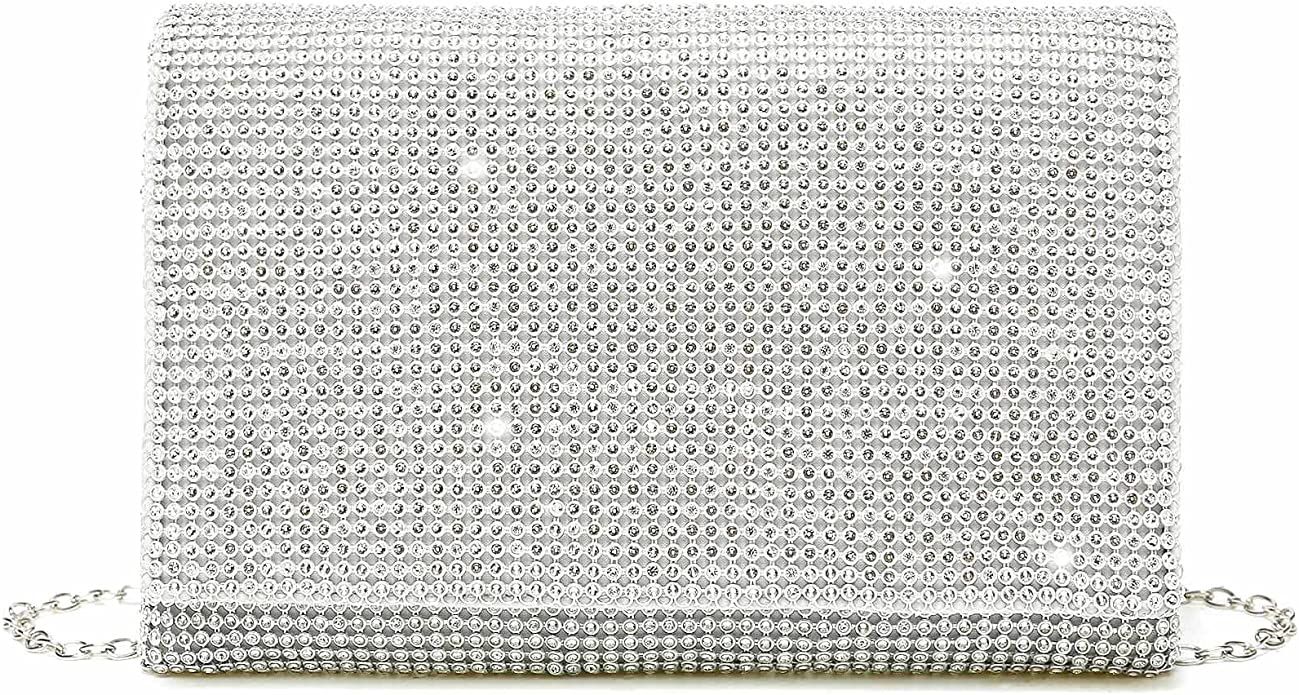 YIKOEE Rhinestone Clutch Purses for Women Glitter Evening Bag with Chain Strap | Amazon (US)