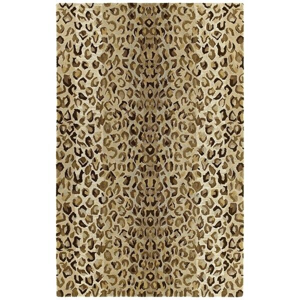 Hand-tufted Lawrence Cheetah Gold Wool Rug - 2' x 3' | Bed Bath & Beyond