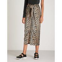 Calla leopard-print stretch-silk midi skirt | Selfridges