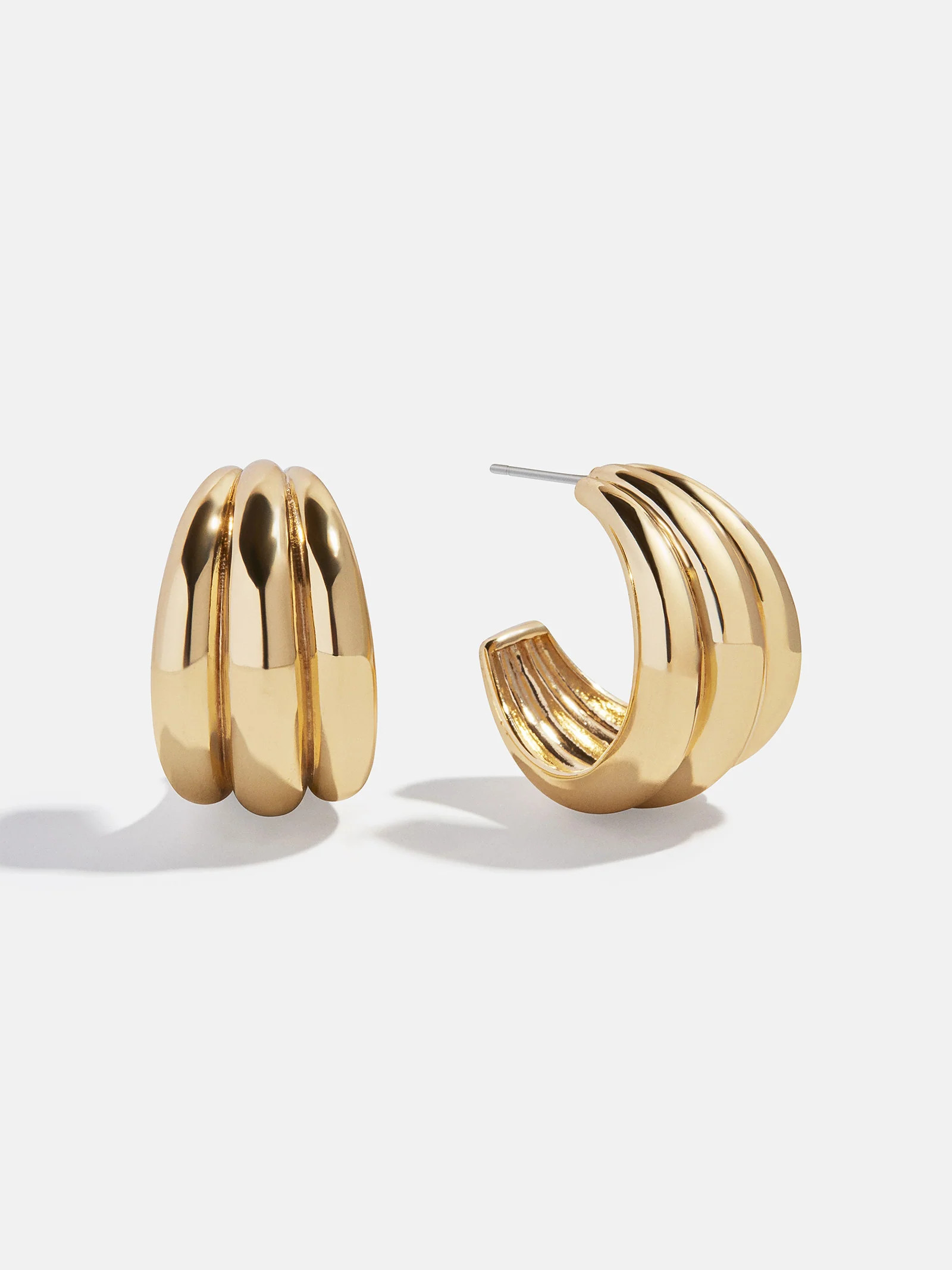Gina Hoop Earrings - Gold | BaubleBar