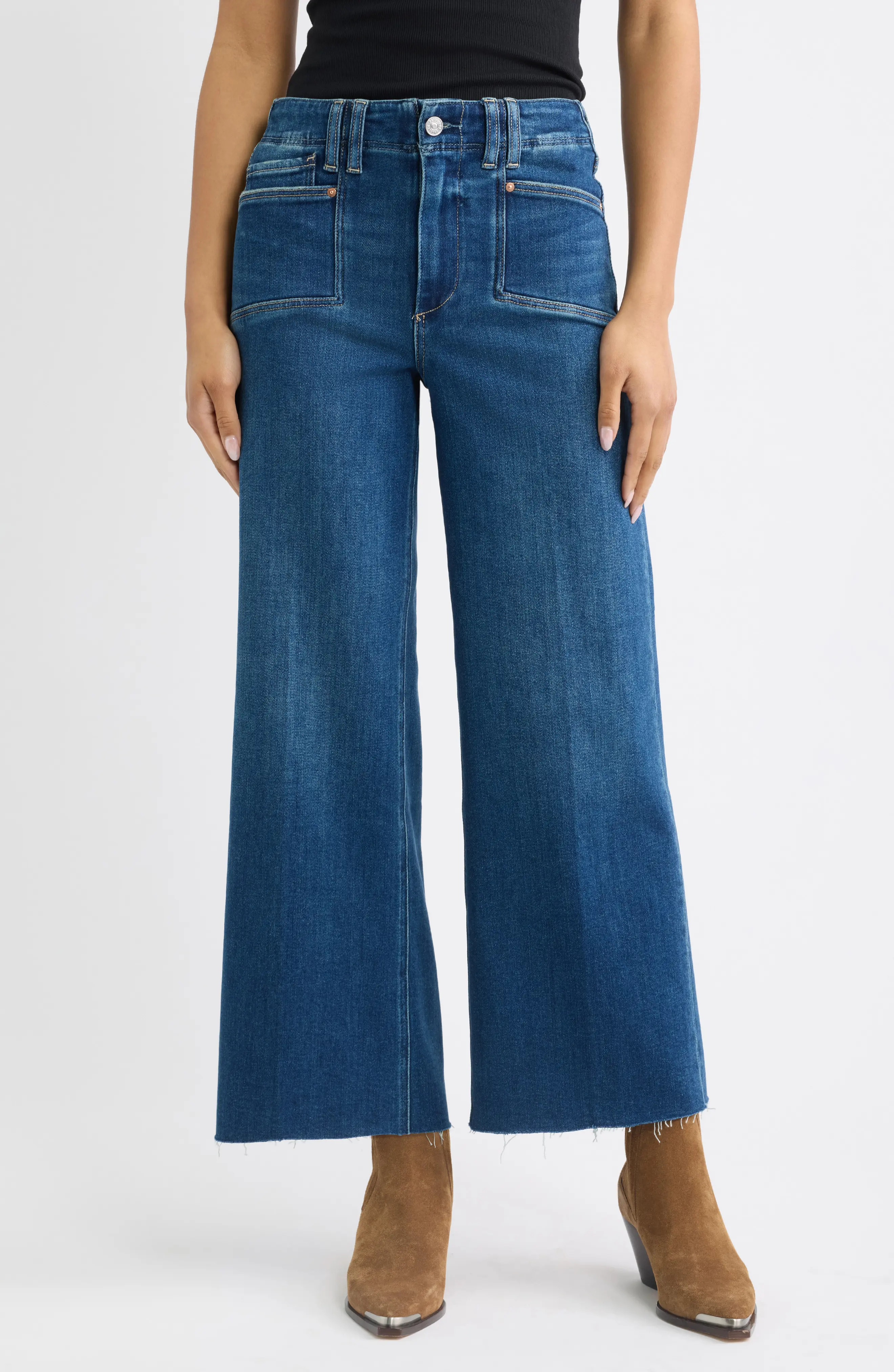 PAIGE Anessa Raw Hem Jeans (Women) | Nordstrom | Nordstrom